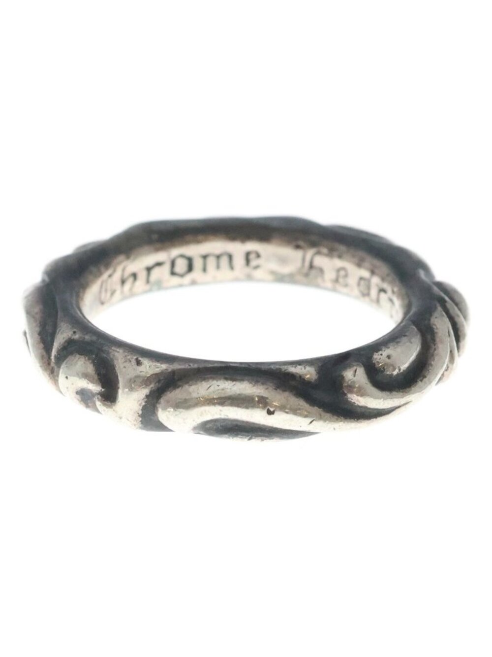 Chrome Hearts Scrl Band Scroll Ring Silver